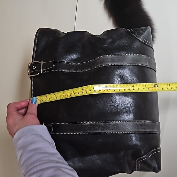 Coach Genuine Leather Large Shoulder Tote Bag LEATHER WEAR - Picture 12 of 17